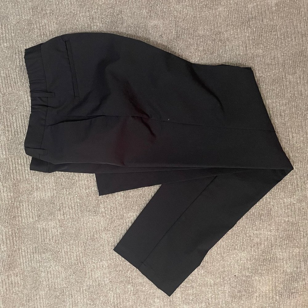Muji Women's Water Repellent Stretch Tuck Tapered Pants BLACK